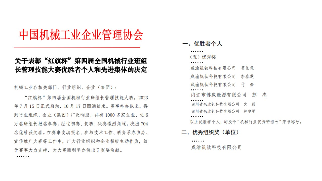 喜訊！釩鈦科技再獲7項國家級榮譽(圖1)
