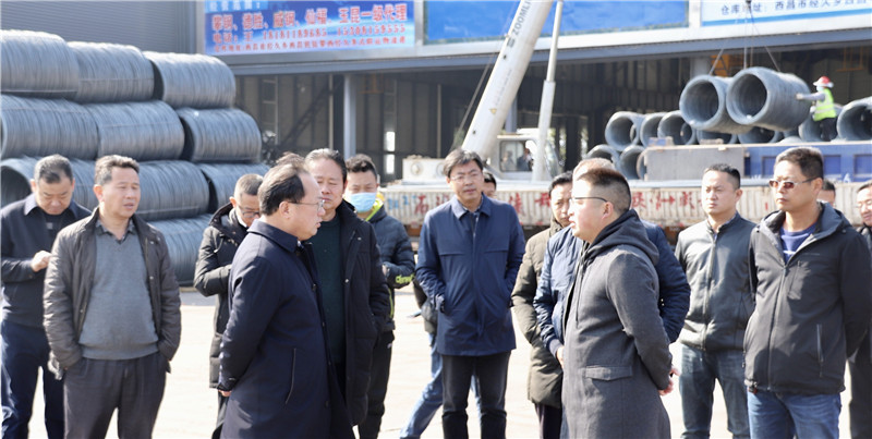 涼山州州委常委、西昌市市委書(shū)記馬輝視察通宇物流攀西（裝配建材）物流港(圖3)